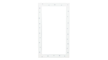 מראה מלבנית בצבע לבן