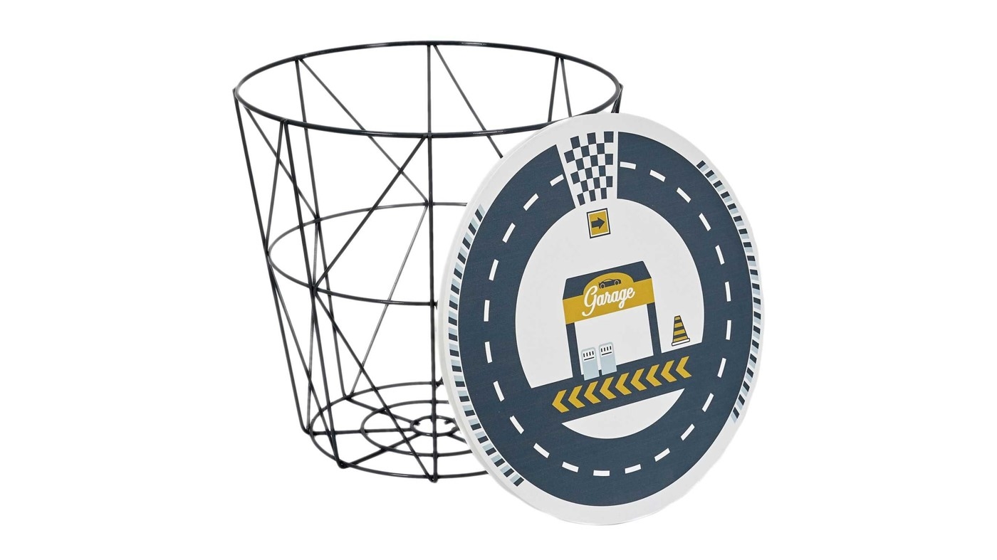 סל אחסון מתכת שחור