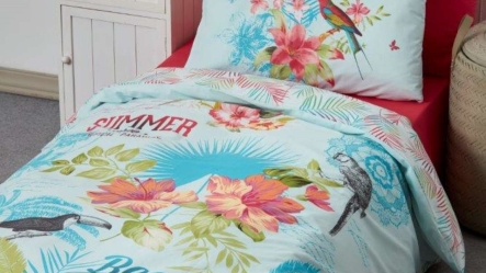 סט מצעים מודפס למיטה וחצי פארדייז