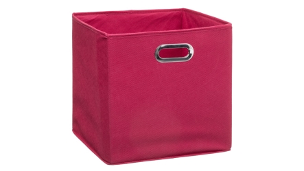 קופסת אחסון צבעונית פתוחה בצבע ורוד