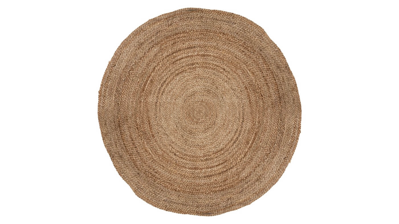 שטיח חבלים עגול | חום