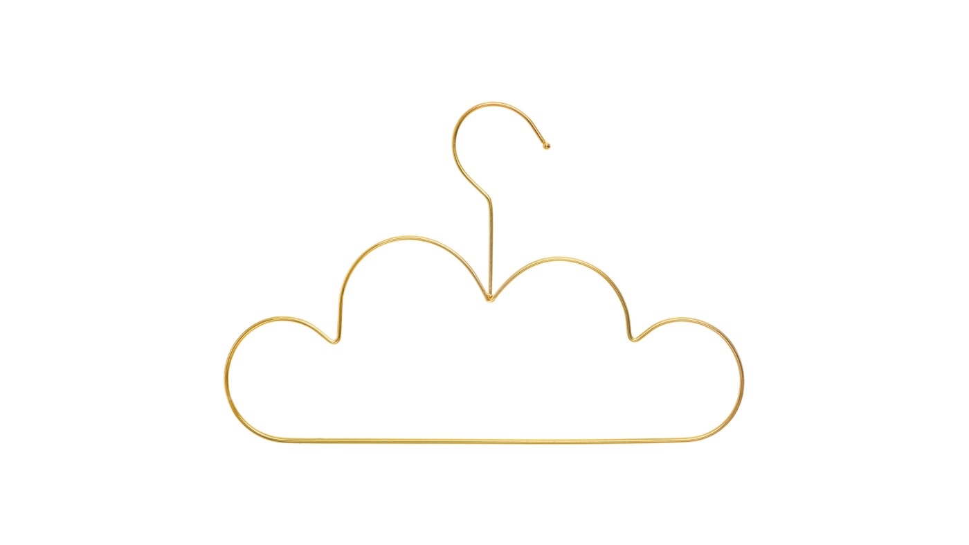 שלישיית קולבי מתכת צבע זהב