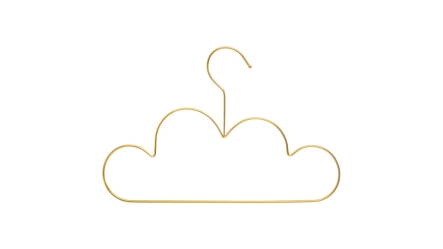 שלישיית קולבי מתכת צבע זהב